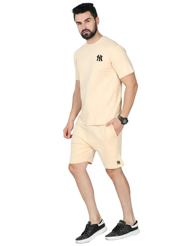 Men's Co-Ord Set for Casual Wear | Cotton Fabric | Pull On T-Shirt & Shorts | Clothing Set Crafted with Comfort Fit & High Performance for Everyday Wear