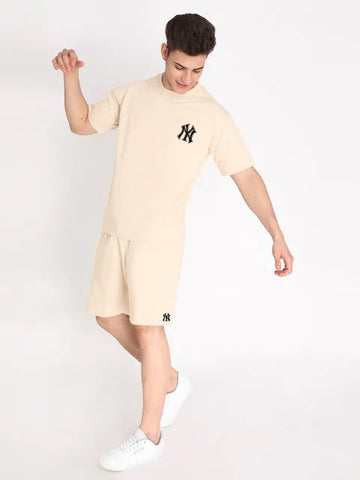 Men's Co-Ord Set for Casual Wear | Cotton Fabric | Pull On T-Shirt & Shorts | Clothing Set Crafted with Comfort Fit & High Performance for Everyday Wear