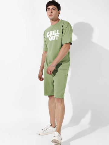 Men's Co-Ord Set for Casual Wear | Cotton Fabric | Pull On T-Shirt & Shorts | Clothing Set Crafted with Comfort Fit & High Performance for Everyday Wear