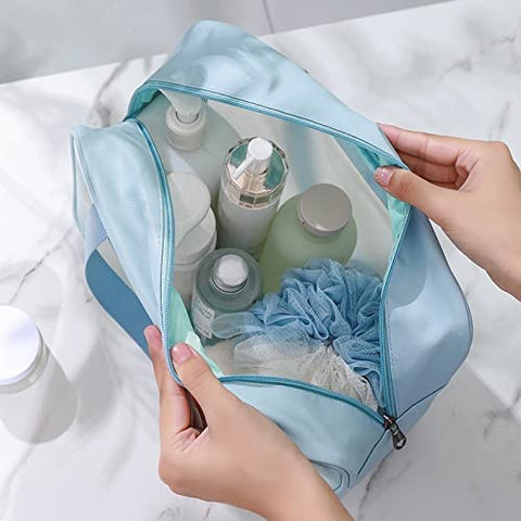 Clear Makeup Pouch Travel Waterproof Bag for Cosmetic Organizing, Toiletry Storage and More Accessories for Women & Girls