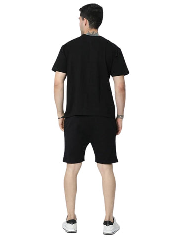 Men's Co-Ord Set for Casual Wear | Cotton Fabric | Pull On T-Shirt & Shorts | Clothing Set Crafted with Comfort Fit & High Performance for Everyday Wear