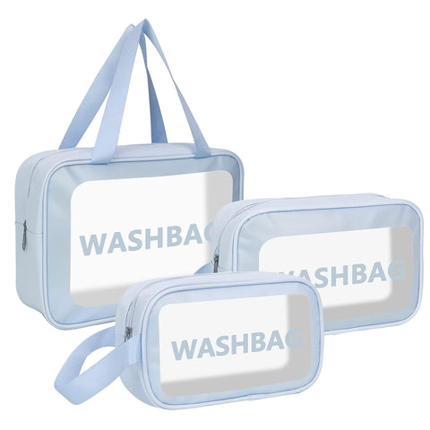 Clear Makeup Pouch Travel Waterproof Bag for Cosmetic Organizing, Toiletry Storage and More Accessories for Women & Girls