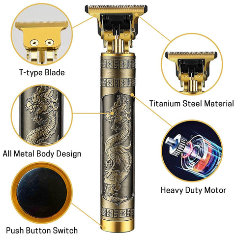 Professional Trimmer for Men Beard, Mustache, Head, Body Grooming Hair Clipper Rechargeable Hair Trimmer, Close Cut Precise Hair Machine, Body Trimmer