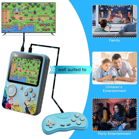 500 in 1 Retro Game Box, Best Birthday/Return Gift for Kids, 500 Games Like Contra, Tank, Bomber Man, etc., Handheld Classic Game PAD Can Play On TV