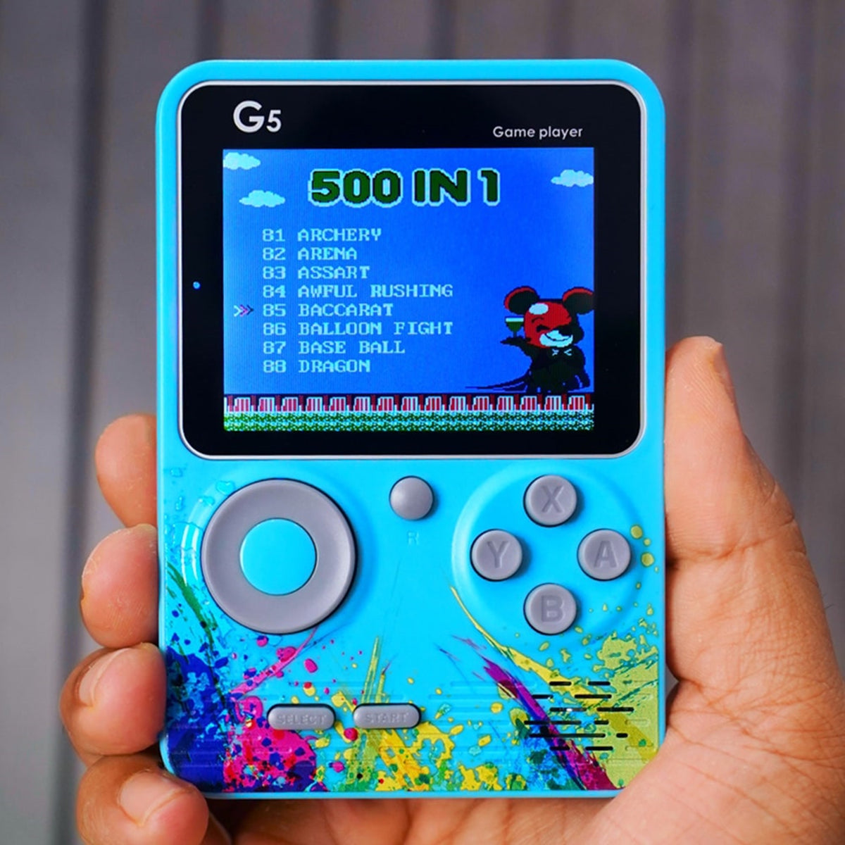 500 in 1 Retro Game Box, Best Birthday/Return Gift for Kids, 500 Games Like Contra, Tank, Bomber Man, etc., Handheld Classic Game PAD Can Play On TV